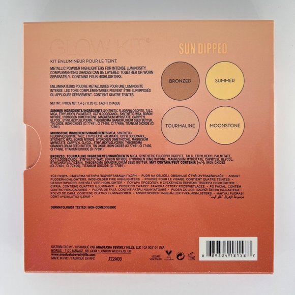 NIB Anastasia Beverly Hills Sun-Dipped Glow Kit, 4 x Warm-Bronze Highlighters - Picture 4 of 9